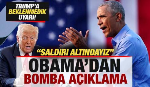 Obama'dan bomba açıklama! Trump'a beklenmedik uyarı: Saldırı altındayız