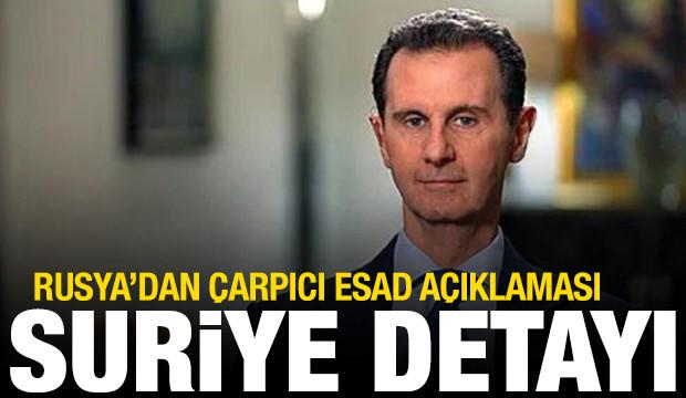 Rusya'dan dikkat çeken Esad açıklaması! Suriye detayı