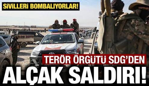 Terör örgütü YPG/SDG'den alçak saldırı: Sivilleri bombalıyor!