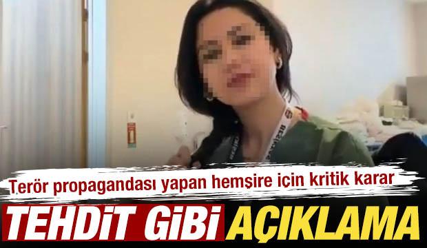 Ter&ouml;r propagandası su&ccedil;lamasıyla g&ouml;zaltına alınan hemşire g&ouml;revden uzaklaştırıldı