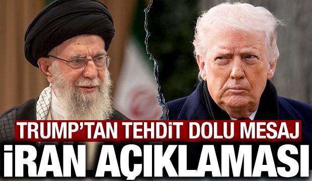Trump'tan son dakika İran açıklaması: Tehdit dolu mesaj!