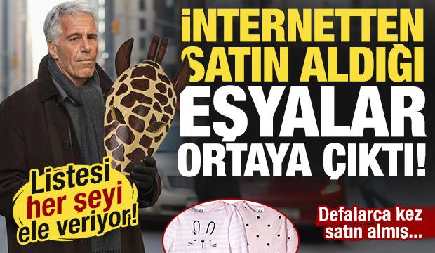 Epstein'in internetten satın aldığı eşyalar ortaya çıktı! Her şeyi özetledi...