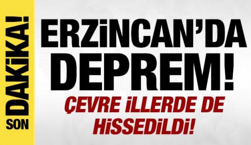 Son dakika: Erzincan'da 4.9 büyüklüğünde deprem! 