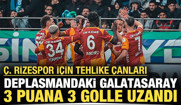 Galatasaray 3 puana 3 golle uzandı: &Ccedil;. Rizespor i&ccedil;in tehlike &ccedil;anları