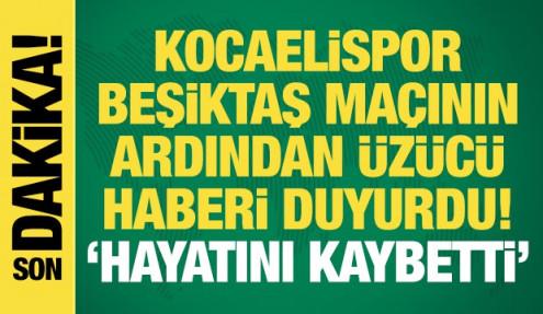 Kocaelispor, Beşiktaş maçının ardından kötü haberi duyurdu! 