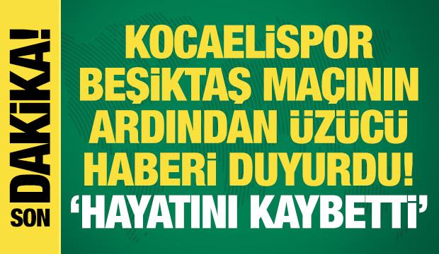 Kocaelispor, Beşiktaş maçının ardından kötü haberi duyurdu! 