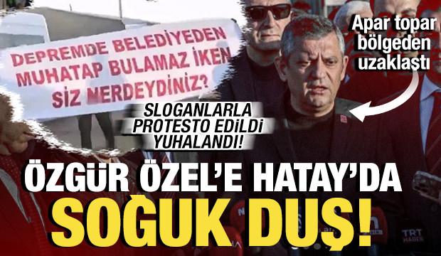 &Ouml;zg&uuml;r &Ouml;zel'e Hatay'da protesto: Sloganlar atıldı, yuhalandı!