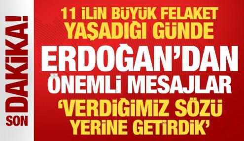 Son Dakika: Erdoğan'dan muhalefete konut tepkisi: Bitmez dediler bitti!