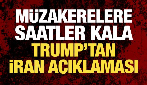 Son dakika: Trump: İran savaş değil, müzakere istiyor