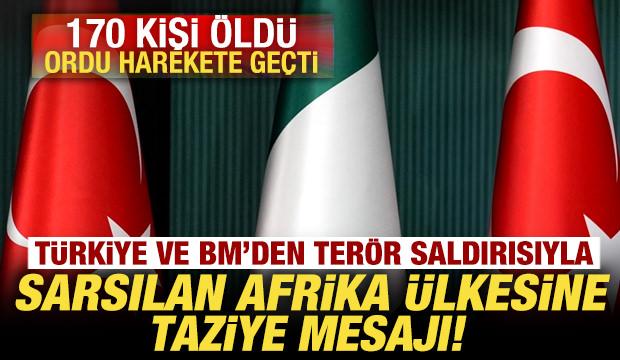 T&uuml;rkiye'den ter&ouml;r saldırısıyla sarsılan &uuml;lkeye taziye! 170 kişi &ouml;ld&uuml;, ordu harekete ge&ccedil;ti