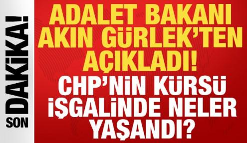 Bakan Akın Gürlek'ten canlı yayında önemli açıklamalar: CHP'nin kürsü işgali...