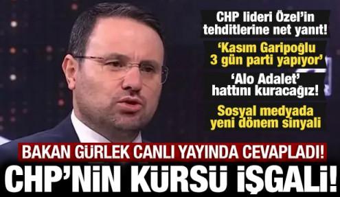 Bakan Akın Gürlek'ten canlı yayında önemli açıklamalar: CHP'nin kürsü işgali...