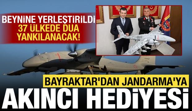 Bayraktar&rsquo;dan Jandarma&rsquo;ya anlamlı AKINCI hediyesi: U&ccedil;ağın beyninde dua var!