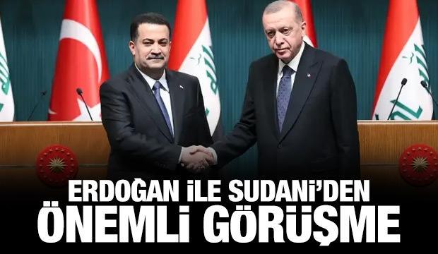 Cumhurbaşkanı Erdoğan ile Sudani arasında &ouml;nemli g&ouml;r&uuml;şme