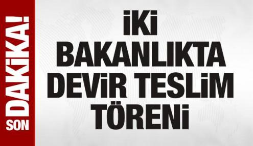 İçişleri ve Adalet Bakanlıklarında devir teslim töreni...