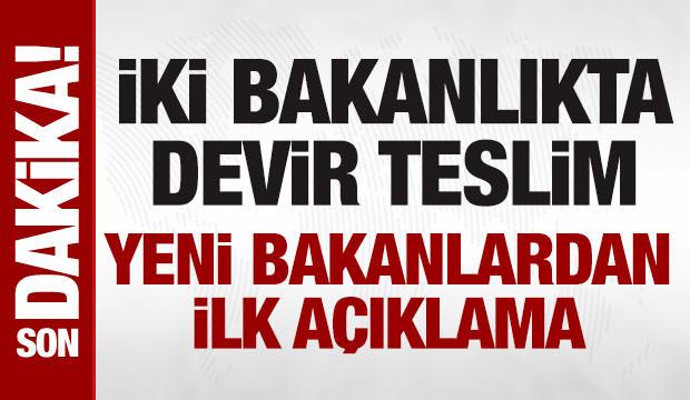 İçişleri ve Adalet Bakanlıklarında devir teslim töreni...