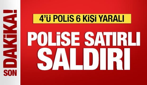 Küçükçekmece'de dehşet! Polise satırlı saldırı: 4'ü polis 6 yaralı