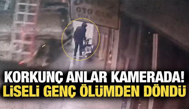 Manisa’da korku dolu anlar kamerada: Lise öğrencisi ölümden döndü