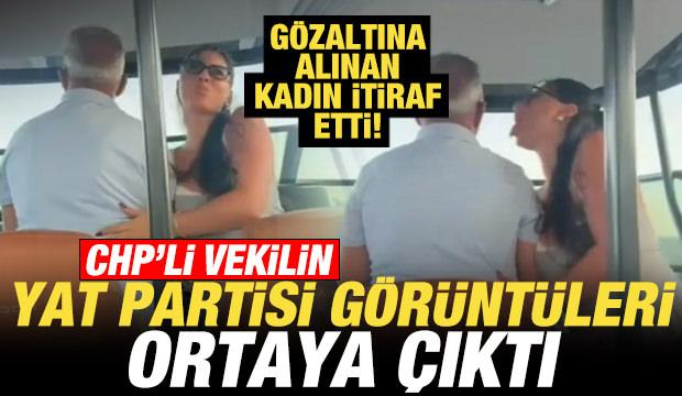Rana Almira &Ccedil;akmak itiraf etti! CHP'li vekilin yat partisi g&ouml;r&uuml;nt&uuml;leri ortaya &ccedil;ıktı