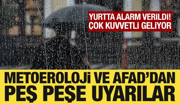 Yurt genelinde alarm verildi: Sağanak çok kuvvetli geliyor
