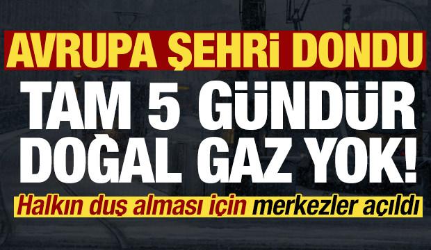 Avrupa şehri dondu: 5 gündür doğal gaz yok! Belediye merkezleri duş için açıldı...