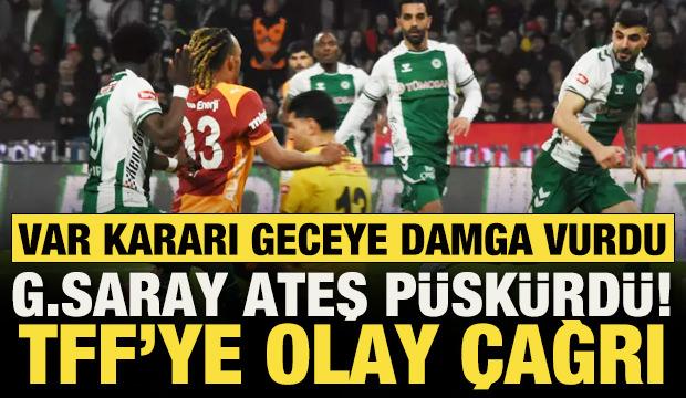 Geceye damga vuran VAR kararı sonrası Galatasaray ateş p&uuml;sk&uuml;rd&uuml;! TFF'ye olay &ccedil;ağrı