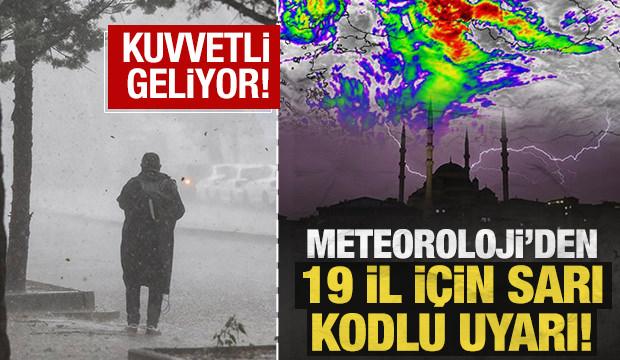 Meteoroloji'den 19 il için sarı kodlu uyarı: Kar yağışı, sağanak ve fırtına bekleniyor