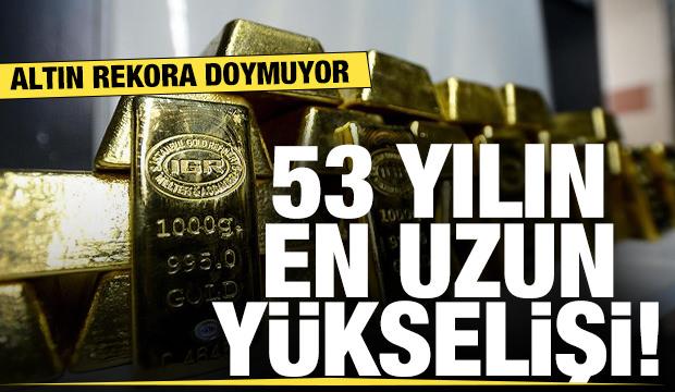 53 yılın en uzun y&uuml;kselişi! Ons altın rekora doymuyor