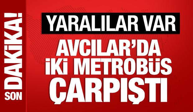  Avcılar'da iki metrobüs çarpıştı: 4 yaralı