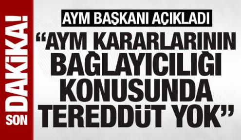 AYM Başkanı: Anayasa Mahkemesi kararlarının bağlayıcılığı konusunda tereddüt yoktur