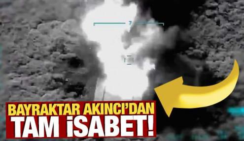 Bayraktar AKINCI'dan MAM-L mühimmatı test atışında tam isabet