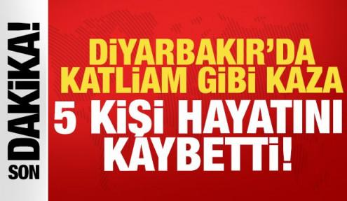Diyarbakır'da katliam gibi kaza: 5 ölü, 2 yaralı
