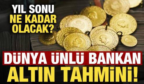 Dünyaca ünlü banka 2026 yıl sonu için altın tahminini duyurdu! Gram altın kaç TL olacak?
