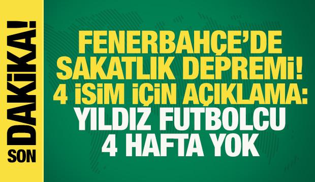 F.Bahçe'de sakatlık depremi! 4 isim için açıklama geldi: Takımın yıldızı 3-4 hafta yok
