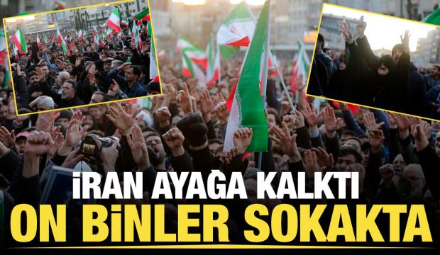 İran'da Hamaney'in &ouml;l&uuml;m&uuml;n&uuml;n ardından g&ouml;steriler d&uuml;zenlendi