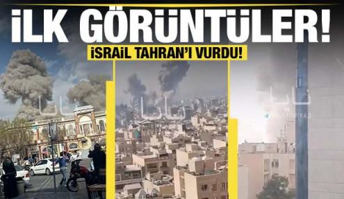 İsrail, İran'a saldırı başlattı: Bölgeden ilk görüntüler!
