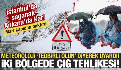 Meteoroloji 'Tedbirli olun' diyerek uyardı: İstanbul'da sağanak, Ankara'da kar!