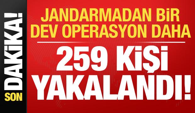 Son dakika: Jandarmadan bir dev operasyon daha: 259 kişi yakalandı!