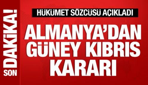 Almanya'dan Güney Kıbrıs Rum Yönetimi kararı
