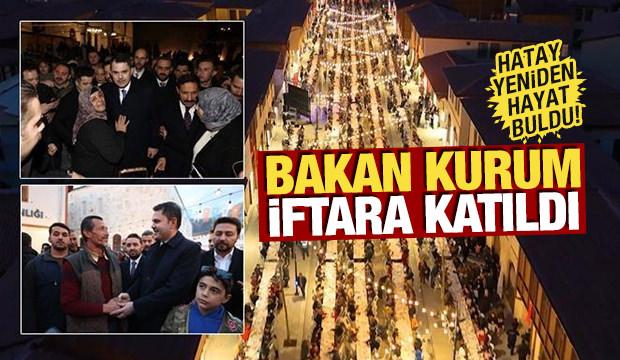 Bakan Kurum Hatay'da iftara katıldı! Kemalpaşa caddesi yeniden hayat buldu