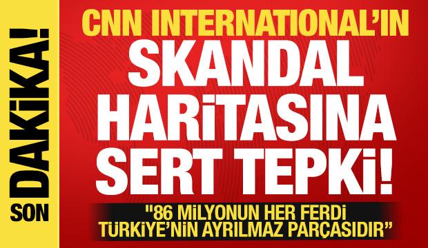 CNN International'ın skandal haritasına İletişim Başkanlığından sert tepki!