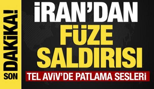 İran'dan füze saldırısı! Tel Aviv'de patlama sesleri! 