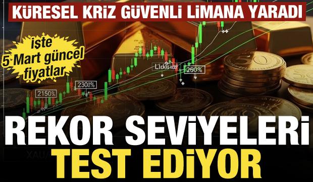 K&uuml;resel kriz g&uuml;venli limana yaradı: Altın rekor seviyeleri test ediyor