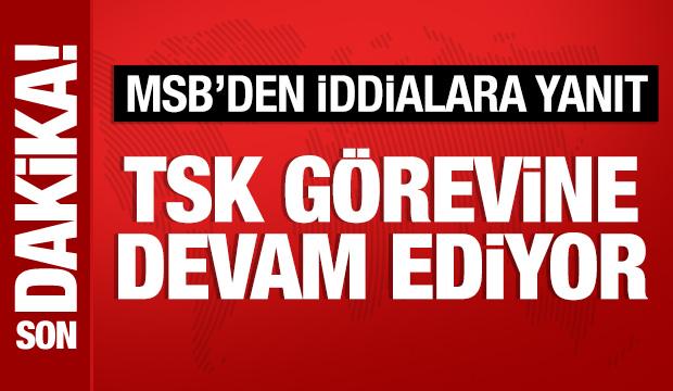 MSB'den Barış Pınarı açıklaması: TSK görevine devam ediyor