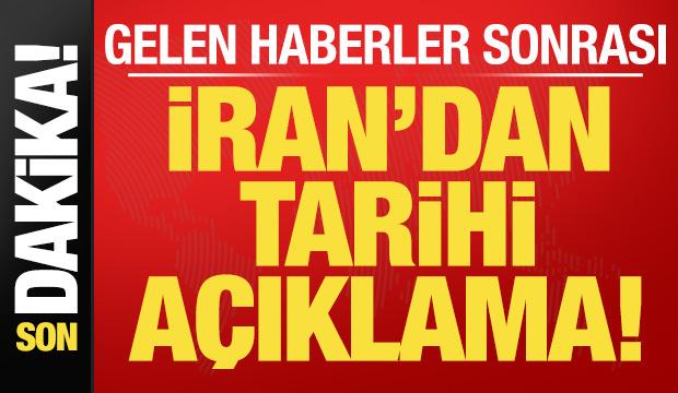 Son dakika: Gelen haberler sonrası İran'dan tarihi açıklama!