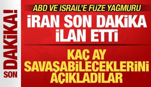 Son dakika: İran'dan ABD ve İsrail'e füze yağmuru! Kaç ay savaşabileceklerini açıkladılar