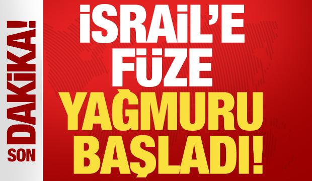 Son dakika: İsrail'e füze yağmuru başladı