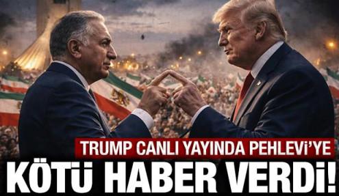 Trump Pehlevi'ye kötü haberi canlı yayında verdi: İran'ın başına geçmek istiyordu!