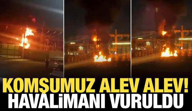 Bağdat'ta İHA saldırısı: Havalimanında yangın alarmı