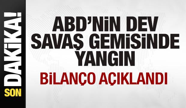Son dakika: ABD'nin dev savaş gemisinde yangın! Bilanço açıklandı